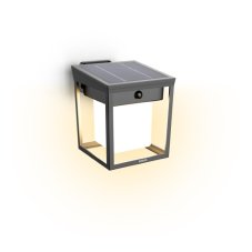 Philips 8720169362048 UltraEfficient Blaise solární nástěnné svítidlo se senzorem LED 1,5W 250/20lm 3000K IP44 antracitová