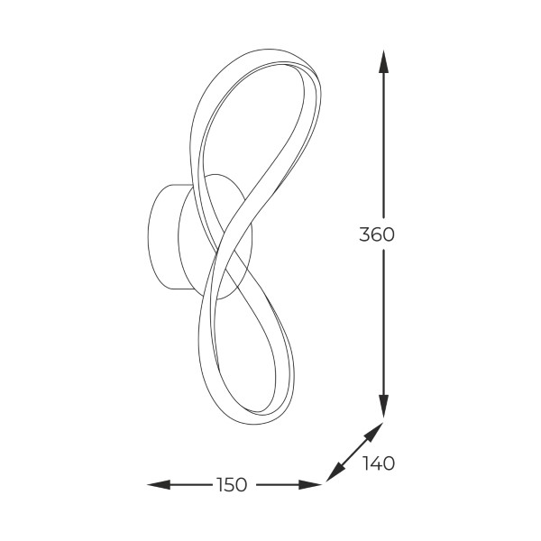 LED nástěnné svítidlo 600 lm 3000+4000+6000K zlaté Zuma Line FERMI 20026W-GD