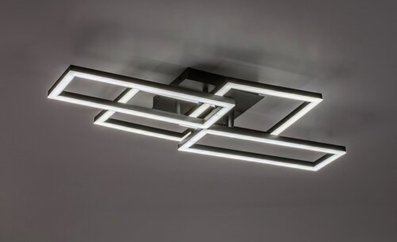 RABALUX 71389 Drusus stropní svítidlo LED 40W/3050lm 3000-6500K černá, bílá, stmívatelné, dálkový ovladač