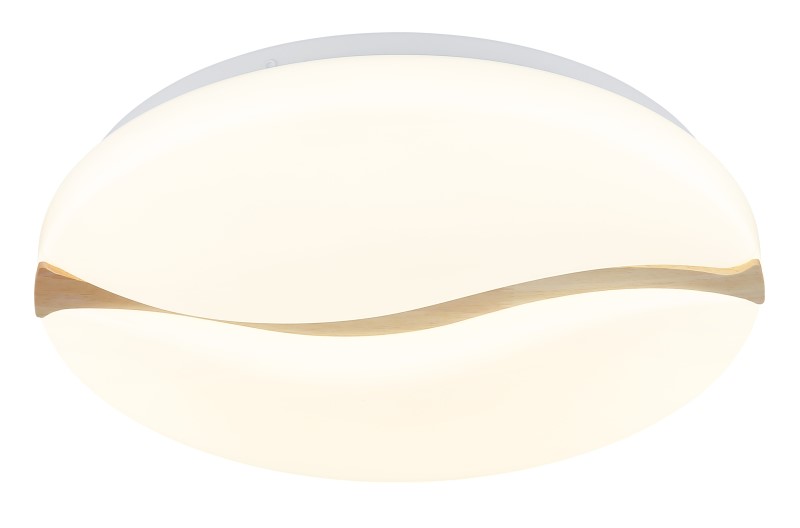 GLOBO 41790-20 LETICIA stropní svítidlo D390mm LED 24W 2790/1850lm 3000+4200+6000K bílá, dřevo