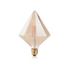 Ideal Lux 201276 LED žárovka E27 Vintage D110mm 4W/380lm 2200K jantarová, dekorační tvar pyramidy