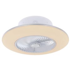GLOBO 03623 KELLO stropní svítidlo s ventilátorem LED D580mm 36W/2200lm 3000-6000K bílá, stříbrná, stmívatelné, dálkové ovládání