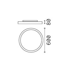 Ideal lux 341194 FLY stropní svítidlo D600mm LED 53W 5300/3640lm 2700K IP40 černá