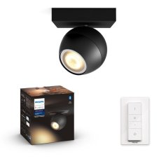Philips Hue White Ambiance 8719514339248 BUCKRAM nástěnné bodové svítidlo 1xGU10 +SWITCH 5,5W/250lm 2200-6500K čierna bluetooth