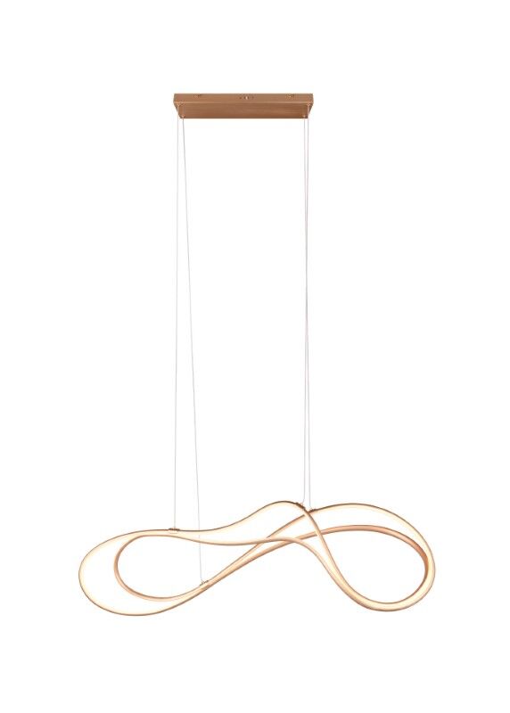 TRIO SELECT 344310179 NALA závesné svietidlo SMD LED 57W/6800lm 2300+3000+4000K zlatá, switchdimmer