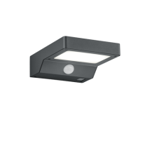 R22281142 TRIO RL FOMOSA vonkajšie solárne nástenné LED svietidlo s pohybovým senzorom 4,8W/340lm 3000K IP44 antracit