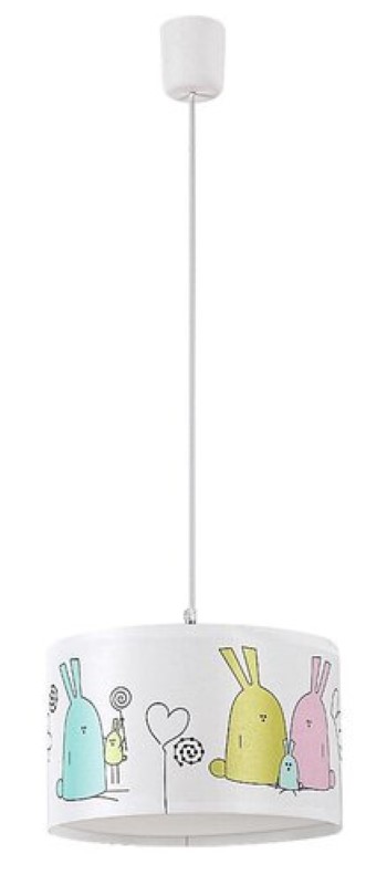RABALUX 72166 Flappy závesné svietidlo detské D280mm 1xE27 biela, viacfarebná