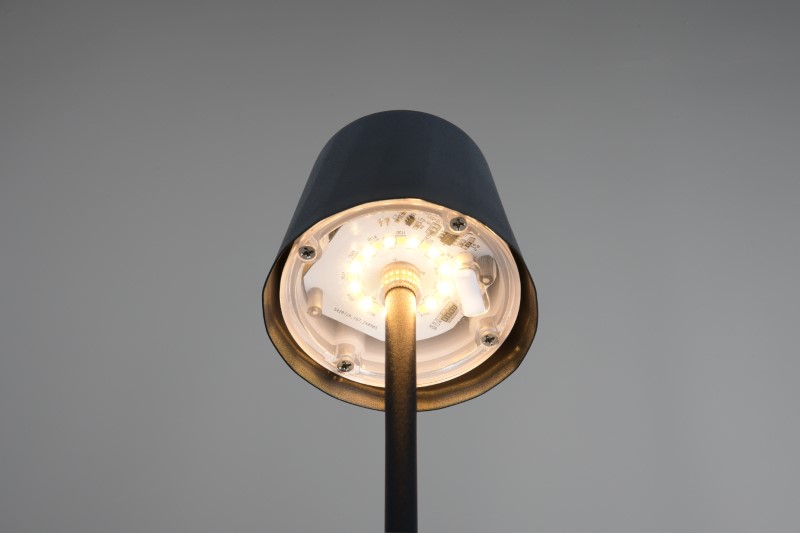 TRIO Reality R55961132 DIAZ dotyková stolná lampička v210mm SMD LED 1,6W/160lm 2700-6500K IP44 čierna matná