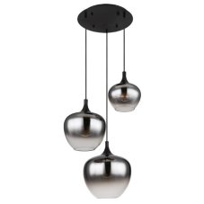 GLOBO 15548-3H MAXY závěsné svítidlo D480mm 3xE27 matná černá, kouřová