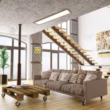RABALUX 6909 Almond stropní svítidlo LED 40W/4200lm 4000K imitace dřeva, bílá