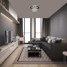 RABALUX 2237 Pallas stropní svítidlo D400mm LED 32W/2030lm 3xE14 4000K chromová, bílá