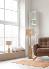 TRIO 467200130 TOBA stojací lampa V1350mm 1xE27 dřevo, béžová