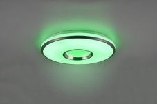 TRIO Reality R64401005 REALTA stropní svítidlo SMD LED D390mm 21W/2200lm 2700-6500K RGBW broušený hliník, stmívatelné, dálkový ovladač