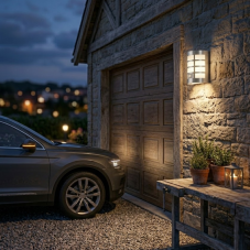 Rabalux 8800 Sevilla vonkajšie nástenné svietidlo 165mm 1xE27 11W IP44 matný chróm