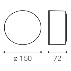 LED2 1010153DT BUTTON II stropné svietidlo LED D150mm 12W/1200lm 3000-4000K TRIAC čierna