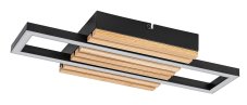 Stropné svietidlo LED 3000 / 4500 / 6000K čierna, drevo IP20 Rabalux NOXELLE 71455