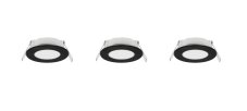 TRIO 635110302 HIMAL zapustené svítidlo D85mm SMD LED 3,5W/450lm 2700+4000K IP65 černá 3-set