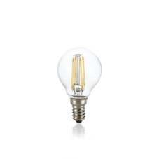 Ideal Lux 188935 LED žárovka E14 Filament P45 4W/430lm 3000K průhledná, kapka, stmívatelná