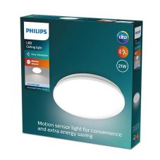 Philips 8720169296046 Acuna stropní svítidlo se senzorem D345mm LED 21W/2900lm 4000K bílá