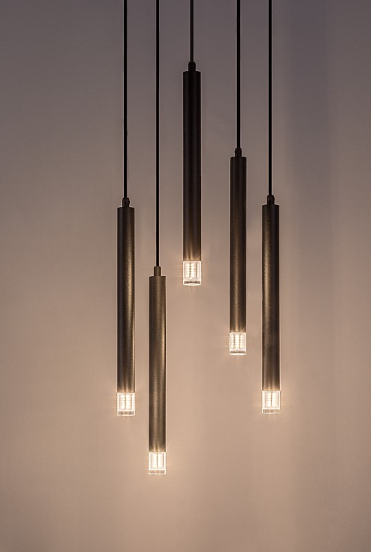 RABALUX 72360 Ramira závesné svietidlo D360mm 5xG9 čierna, priehľadná