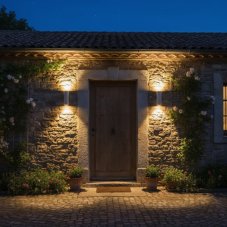 Exteriérové ​​nástěnné svítidlo Ideal lux 163604 GUN AP2 BIG GRIGIO 2xE27 60W IP54 IP54
