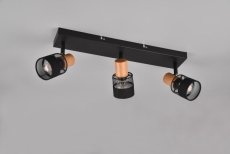 TRIO 811700332 NANDINI stropné bodové svietidlo/spot 3xE14 čierna matná, drevo