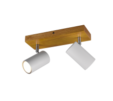 TRIO 812400231 MARLEY bodové svítidlo 2xGU10 bílá matná, dřevo