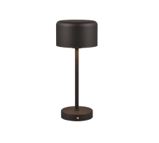 TRIO Reality R59151132 JEFF dotyková stolní lampička SMD LED V300mm 1,5W/120lm 3000K černá matná, nabíjecí baterie