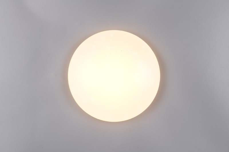 TRIO Reality R67839100 POLLUX stropní svítidlo se senzorem D370mm SMD LED 15W/1500lm 3000K IP44 bílá, starlight efekt