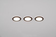 TRIO 653610332 ARGUS zápustné svítidlo SMD LED D82mm 5W/350lm 3000K+RGBW černá matná, stmívatelné, dálkový ovladač, 3-set