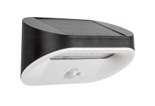 RABALUX 77006 Brezno solární nástěnné svítidlo LED 3,2W/145lm 4000K IP44 černá, bílá, soumrakový a pohybový senzor