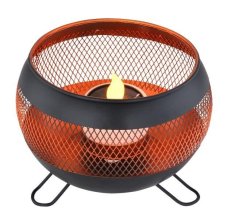 Globo 36710 solární svítidlo dekorativní, miska se svíčkou D150mm LED 0,06W 1700K, včetne baterie 1xAAA 200mAh 1,2V, IP44, černá matná, imitace rzi