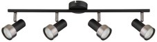 RABALUX 73014 Konrad stropné bodové svietidlo/spot 4xGU10 matná čierna, strieborná