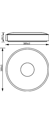Philips 8720169301290 Coiner stropné svietidlo D389mm LED 24W/2700lm 2700K čierna, SceneSwitch