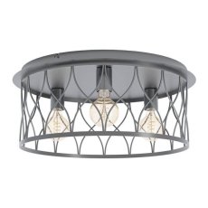 EGLO Vintage 43553 GILTSPUR stropní svítidlo 3xE27 D550mm černá