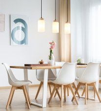 Závesné svietidlo 3x E27 drevo, opálová IP20 GLOBO lighting ROWENA 15977-3H