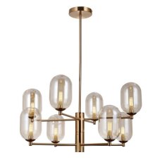 ITALUX PND-4215-8-HBR Perano závesné svietidlo 8xG9 D620mm starožitná bronzová, jantárová