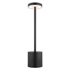 GLOBO 21019B POLINA dotyková stolná lampička V340mm LED 1,2W/138lm 2000+7000+3500K čierna, biela, vrátane batérie CR18650 1200mAh, USB kábel