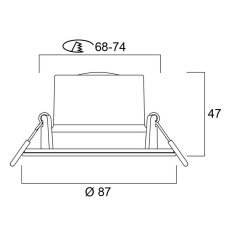 Sylvania 0005565 LED zápustné svietidlo Start Spot 87 mm 620lm 2700K-3000K-4000K IP65 biela