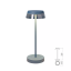 REDO 90310 ILUNA exeriérová stolní lampa SMD LED 2,5W 145lm-150lm 2700K-3000K IP65 modrá