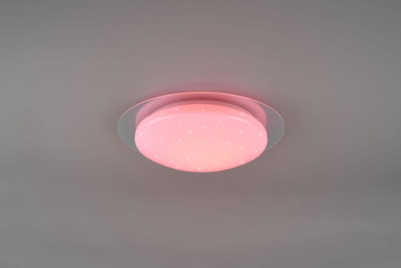 TRIO 680213500 FRODENO stropní svítidlo LED D350mm 12W/1200lm 4000K IP44 bílá, RGB, stmívatelné, dálkový ovladač, starlight efekt