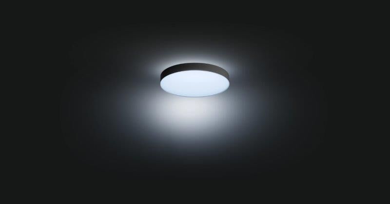 Philips HUE LED White Ambiance 41161/30/P6 Enrave XL stropné svietidlo 48W 6100lm 2200-6500K 55,1cm čierne stmievateľné BlueTooth + HUE Switch