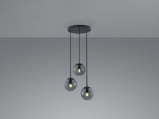 TRIO 308590342 BALINI závesné svietidlo D300mm 3xE14 antracitová, dymová