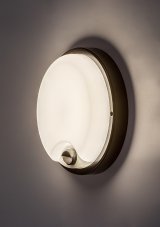 Vonkajšie nástenné svietidlo so senzorom LED 4000K čierna IP65 Rabalux Lonato 77213