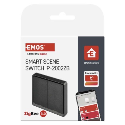 EMOS H5015 GoSmart Přenosný 2-tlačítkový ovladač scén černá