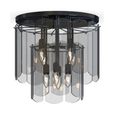 Stropné svietidlo 43 cm 8x E14 čierna chromová Zuma Line NIRA MX3523-8M-EBCN