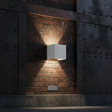 Ideal lux 313436 OUTDOOR ATOM venkovní nástěnné svítidlo LED 12W 1050/720lm 3000K IP54 bílá