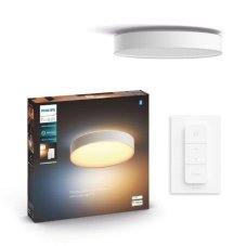 Philips HUE LED White Ambiance 41166/31/P6 Devere L koupelnové stropní svítidlo 33,5W 4300lm 2200-6500K IP44 42,5cm bílé stmívatelné BlueTooth + HUE Switch