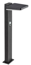 RABALUX 77079 Lasset solárne stojanové svietidlo/stĺpik so senzorom LED V500mm 4,4W/200lm 4000K IP54 čierna, biela