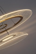 RABALUX 72412 Zofrael závesné svietidlo D550mm LED 36W/4650/2400lm 3000K zlatá, priehľadná